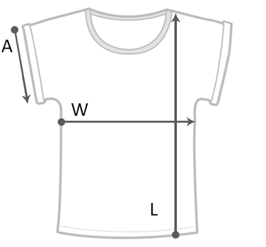 Orientierung T-Shirt Weite und Länge