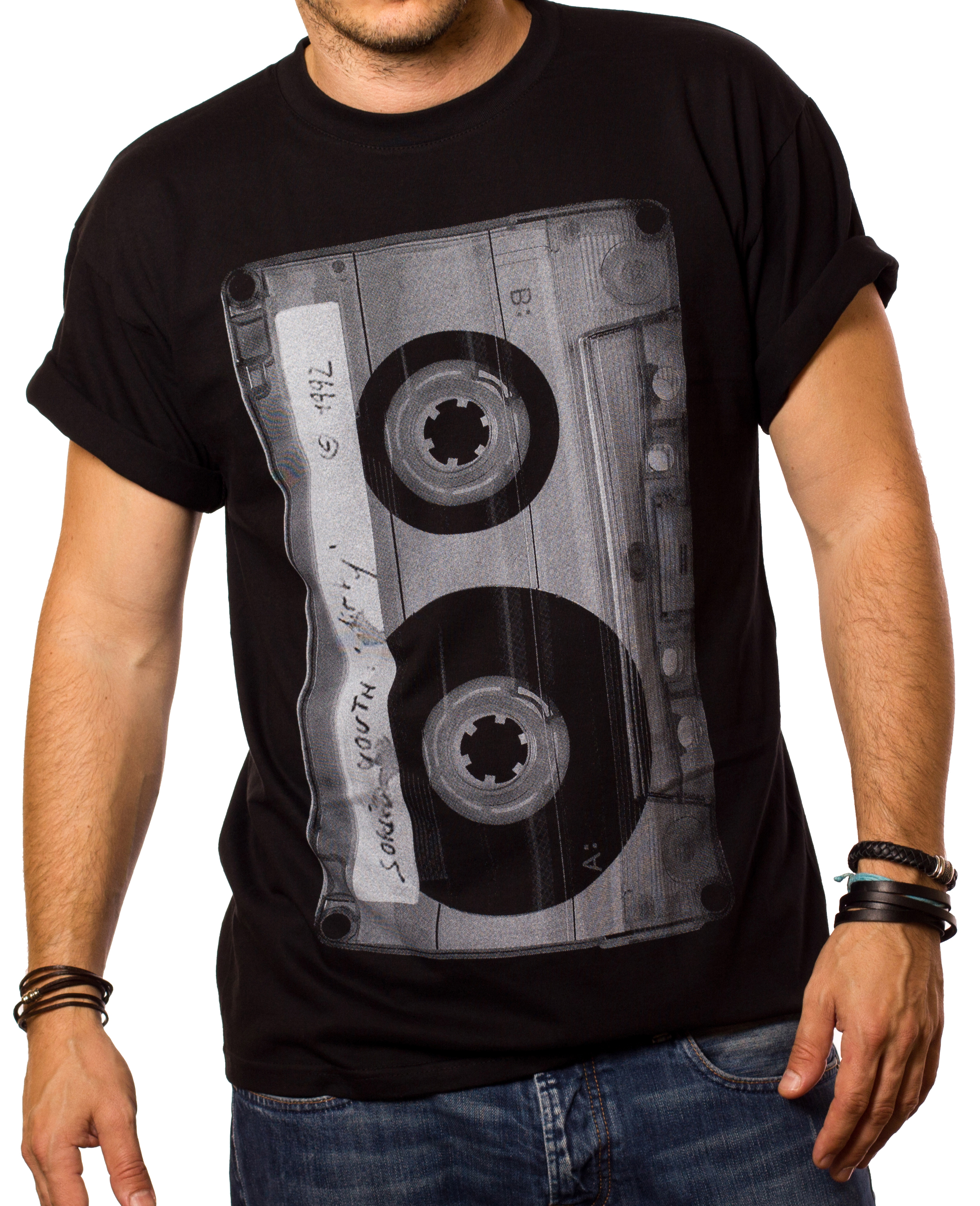 Herren T-Shirt mit Kassette - Vintage Tape